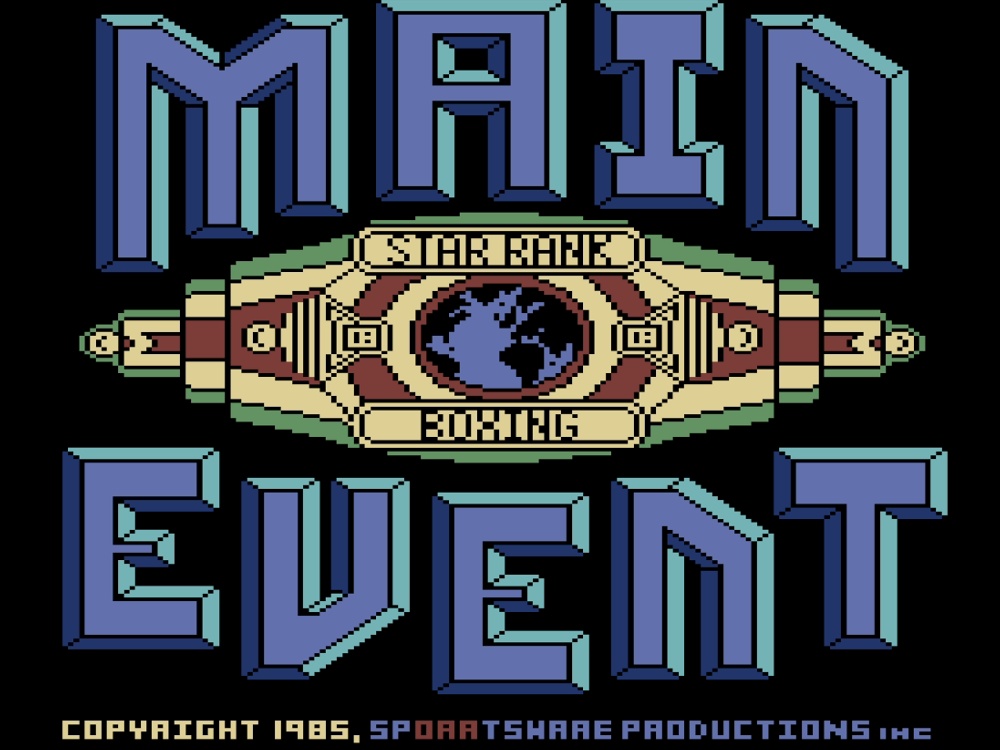 Title Screen of Star Rank Boxing for Commodore 64
